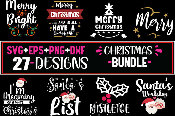 27 Christmas Quotes Bundle: Graphics & Crafts Design Review