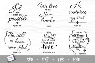 Christian Bundle 6 Bible Verse Graphics Crafts