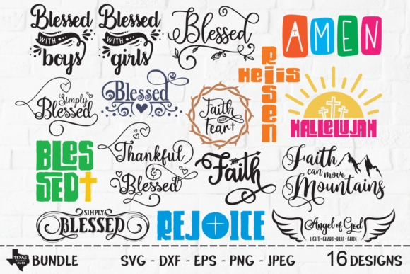 Christian Super Bundle Graphics for Crafts and Branding