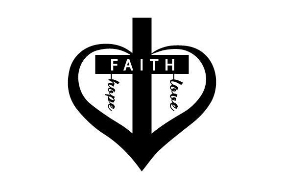 Christmas Heart Faith Hope Love Jesus Graphics for Crafts