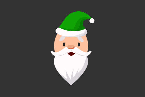 Christmas Santa Claus with His Green Hat Graphics & Icons