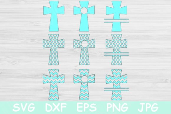 Cross Monogram Graphics for Faith-Driven Branding & Crafts