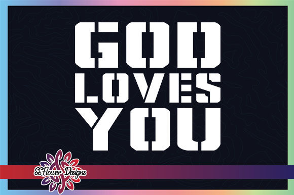 God Loves You Jesus Graphic: Graphics & Crafts for Faith Publishing