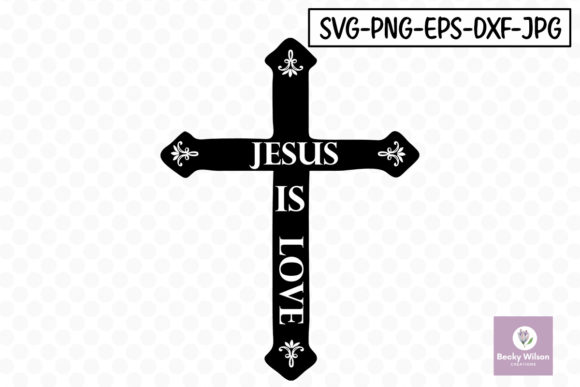 Jesus is Love Cross: Graphics & Crafts Design Asset Review