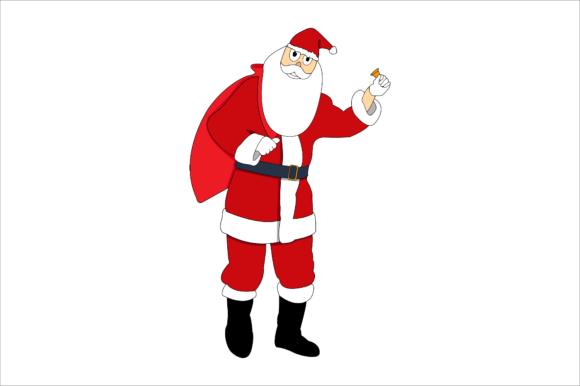 Red Santa Christmas Bring Bells and Gift Graphics Review