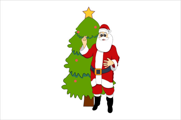 Santa Christmas and Christmas Tree Graphics & Illustrations Review