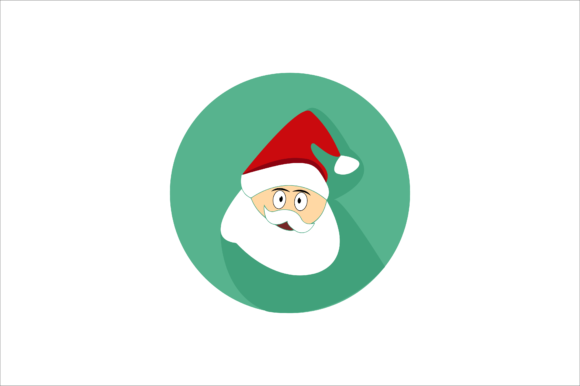 Santa Claus Christmas Face Icon: Graphics & Icons for Crafters