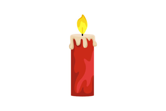 Shining Orange Christmas Candle Light: Illustrations & Graphics Review