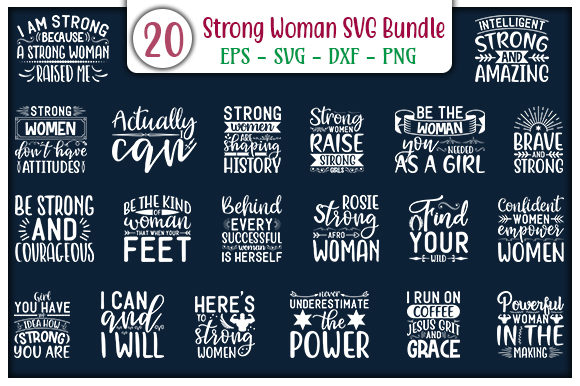 Strong Woman Design Bundle: Graphics & Crafts for Branding