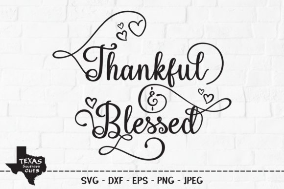 Thankful Blessed Christian Design Graphics for Crafts